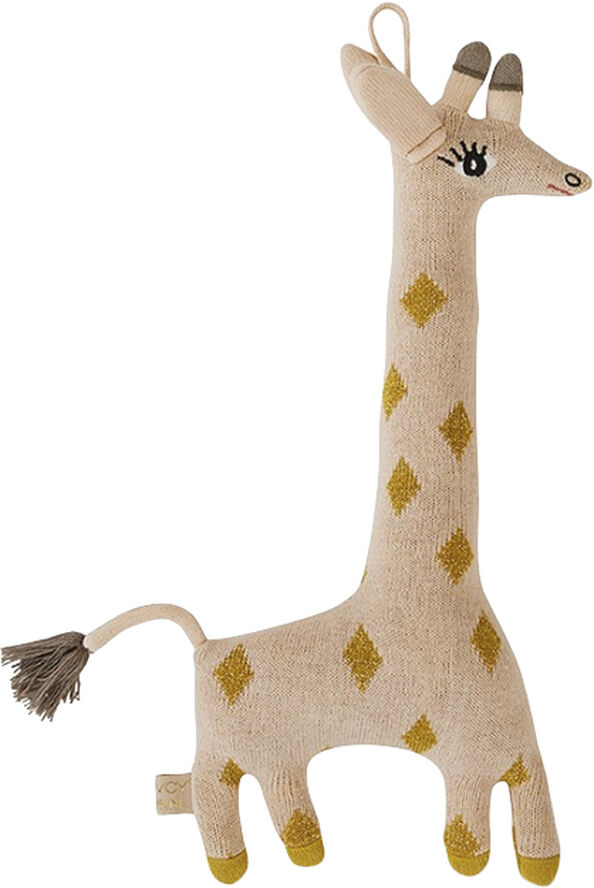 OYOY MINI Darling Cushion - Baby Guggi Giraffe Rose / amber