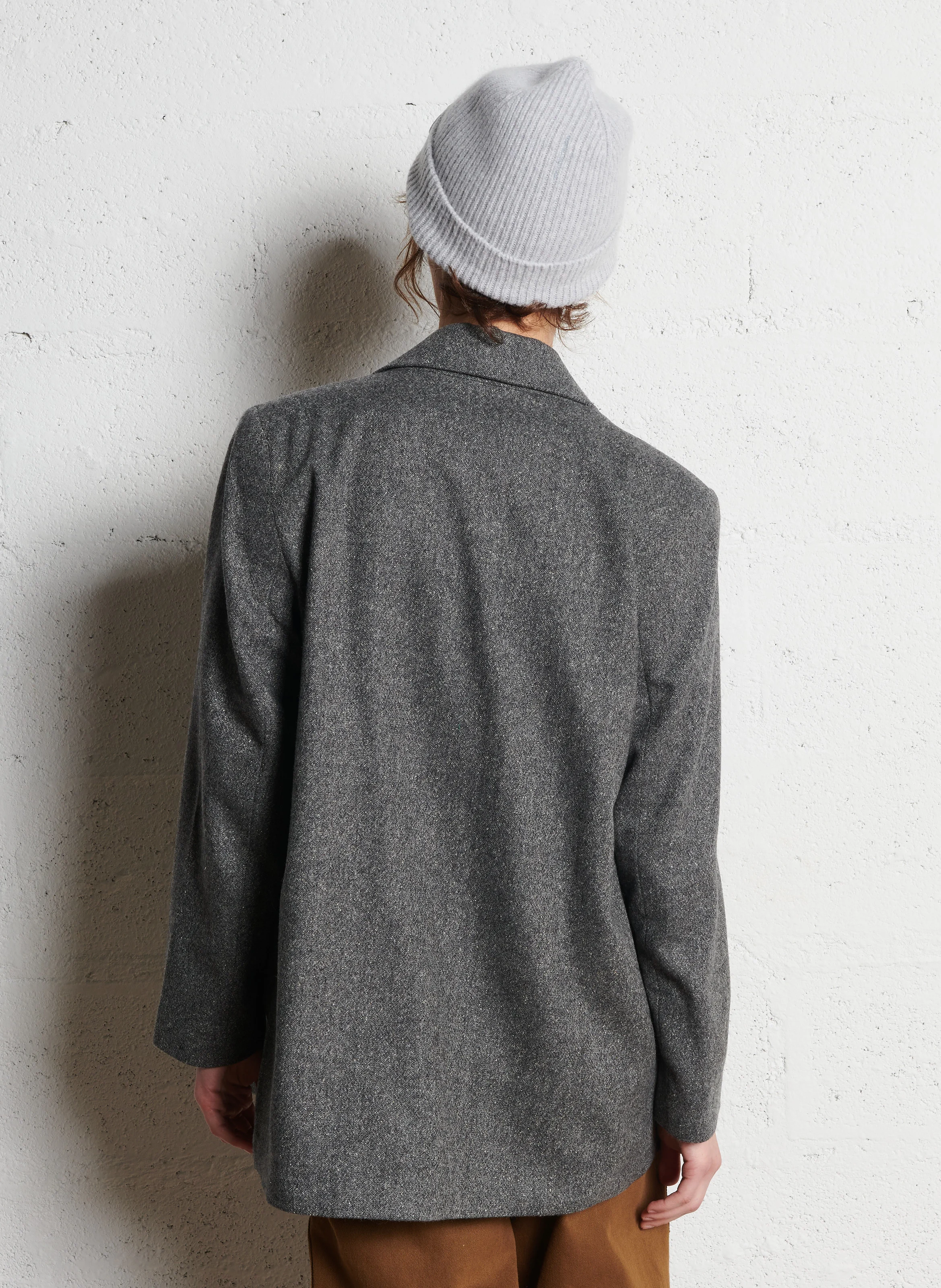 SHERMAN - Veste col tailleur en laine mélangée | Gris