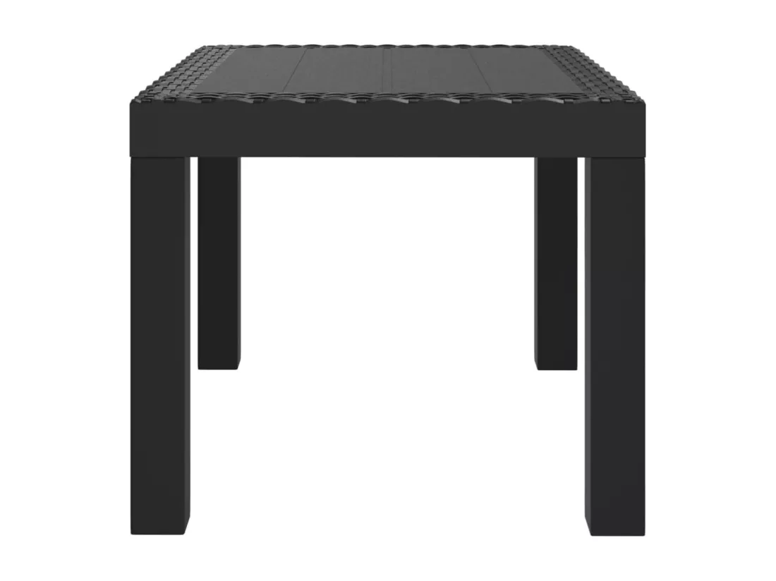 Table de jardin anthracite 59x47x40 cm PP