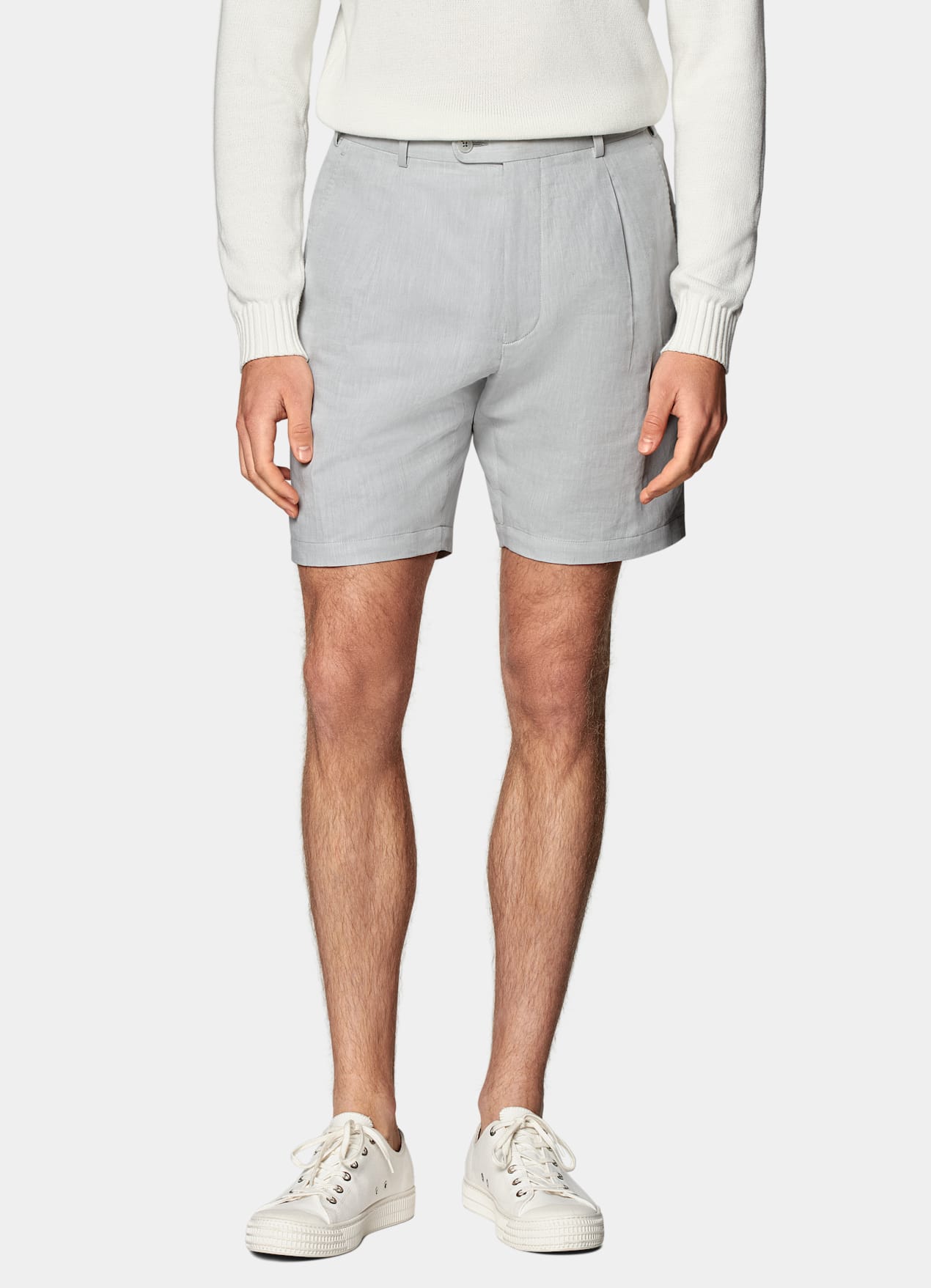 Short Straight Leg gris clair