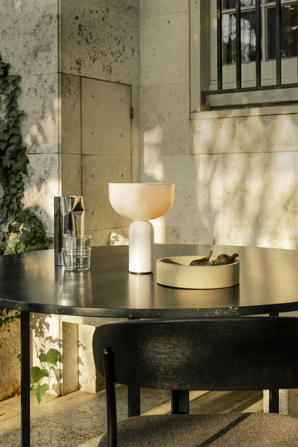 New Works Kizu Portable Lamp White marble