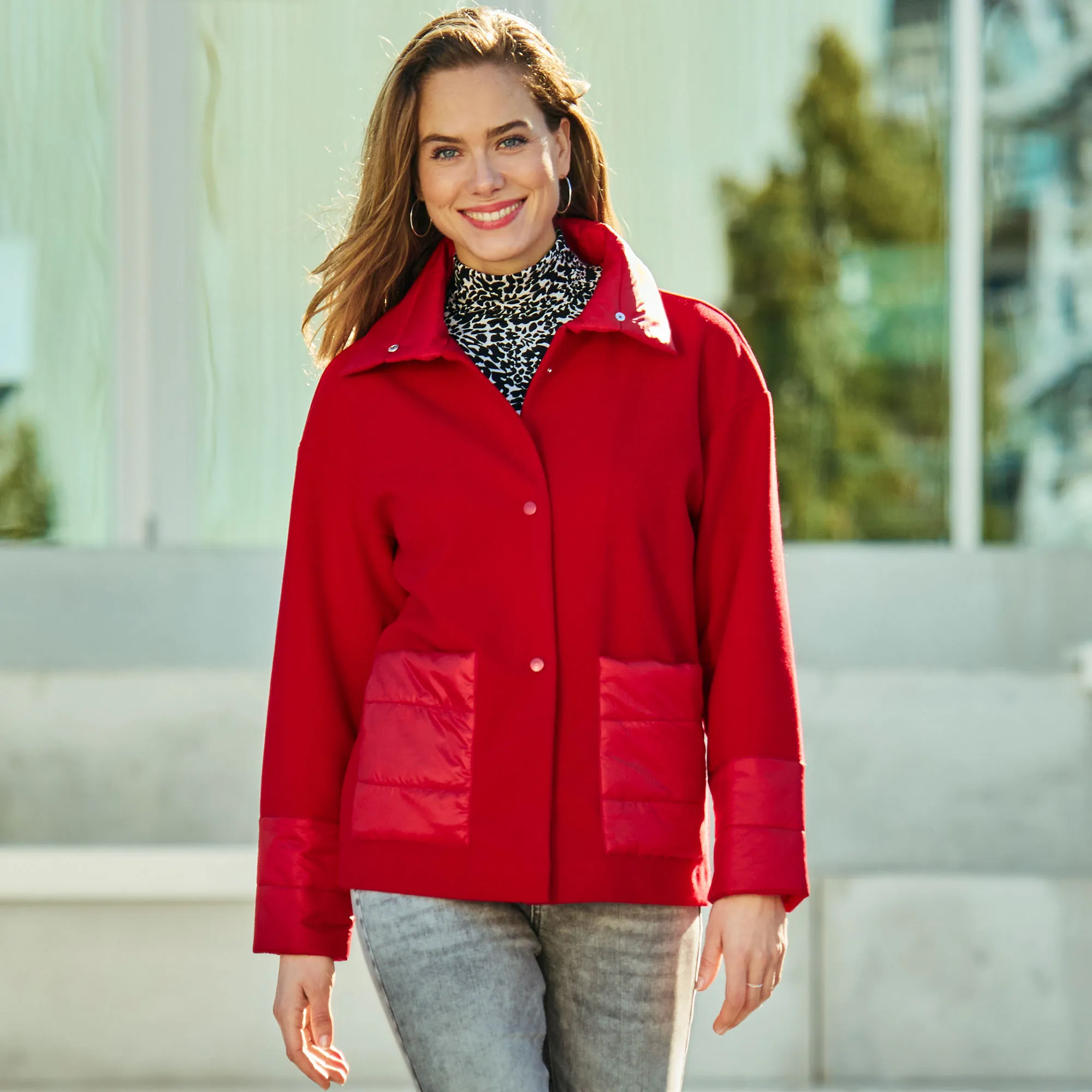 Damen-Jacke mit Stepp-Details