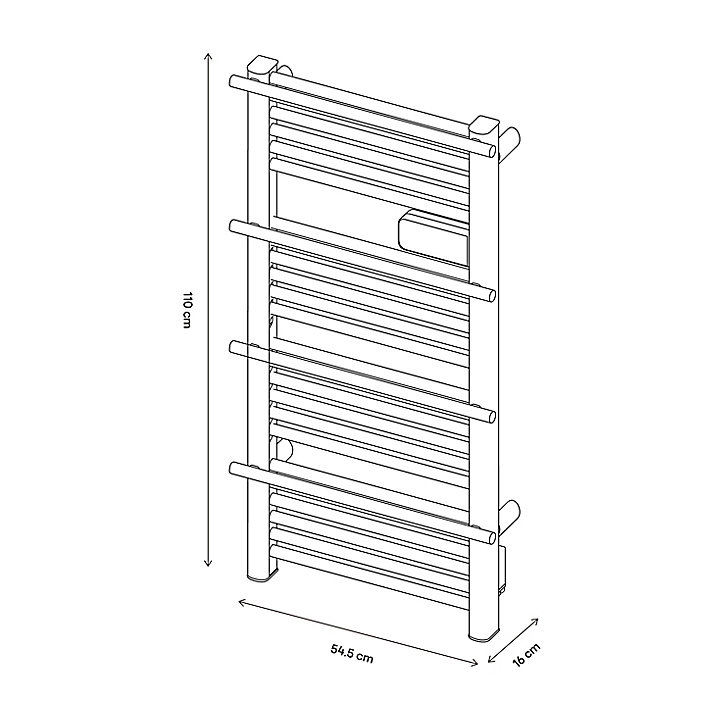 Sèche-serviettes électrique à inertie sèche GoodHome Solna blanc 500W