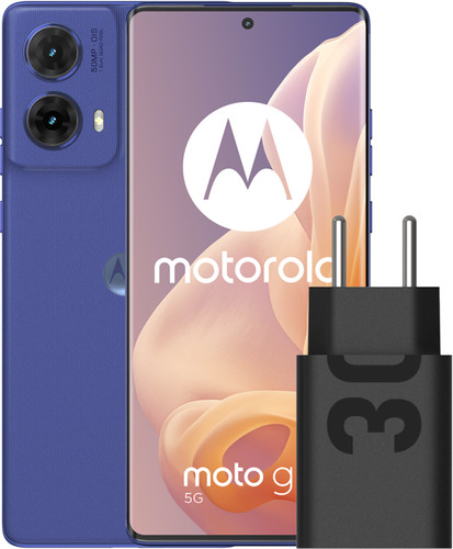 Motorola Moto G85 Grijs 5G + Motorola Oplader 30W Zwart + Usb C Kabel 1m Zwart Kunststof