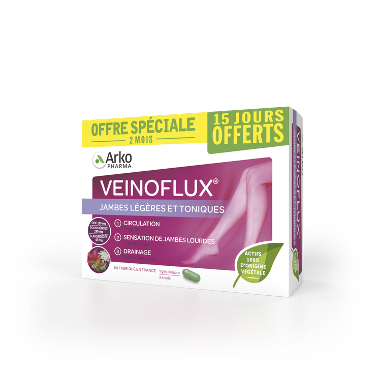 Veinoflux jambes légères et toniques 60 gélules