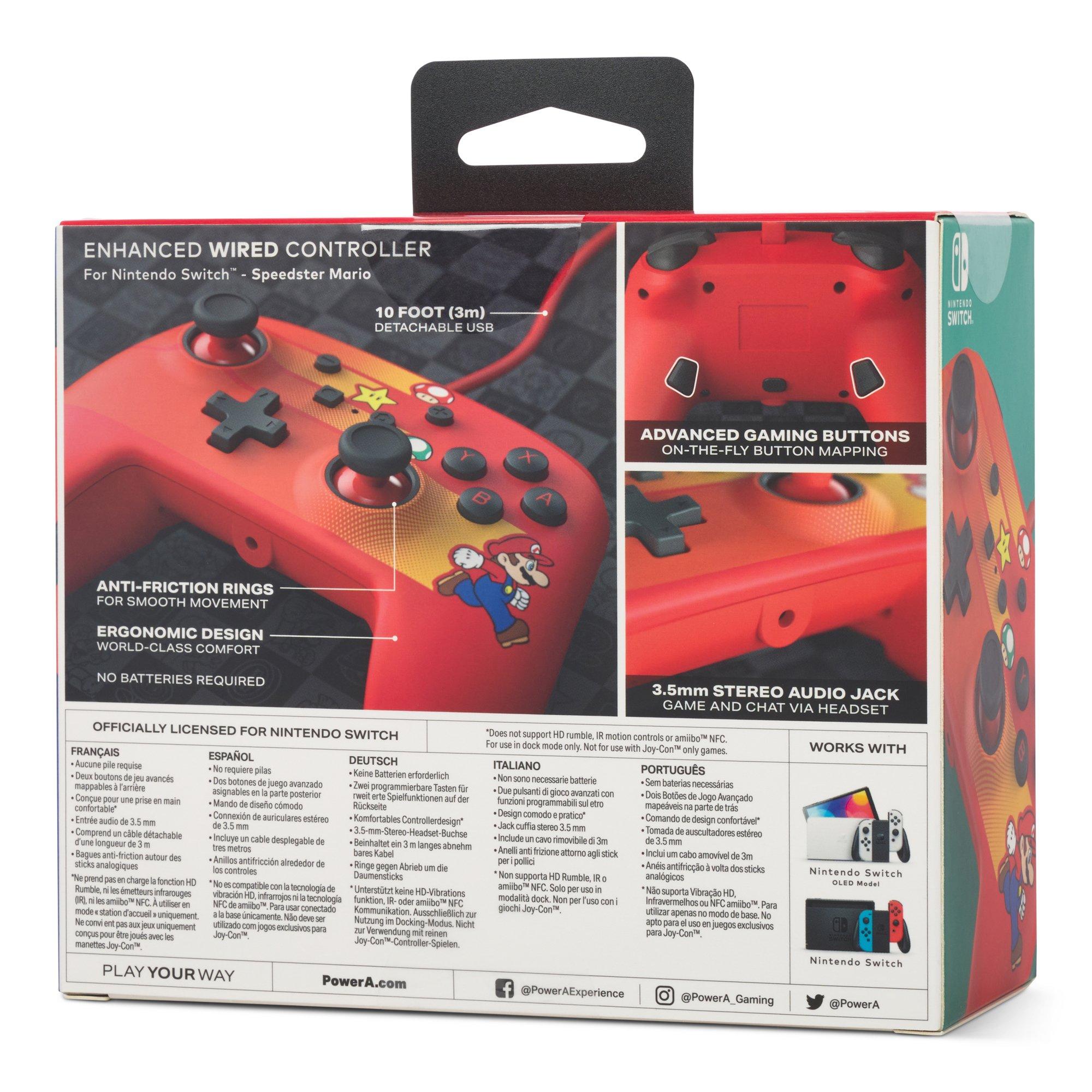 PowerA Enhanced Wired Controller for Nintendo Switch - Speedster Mario