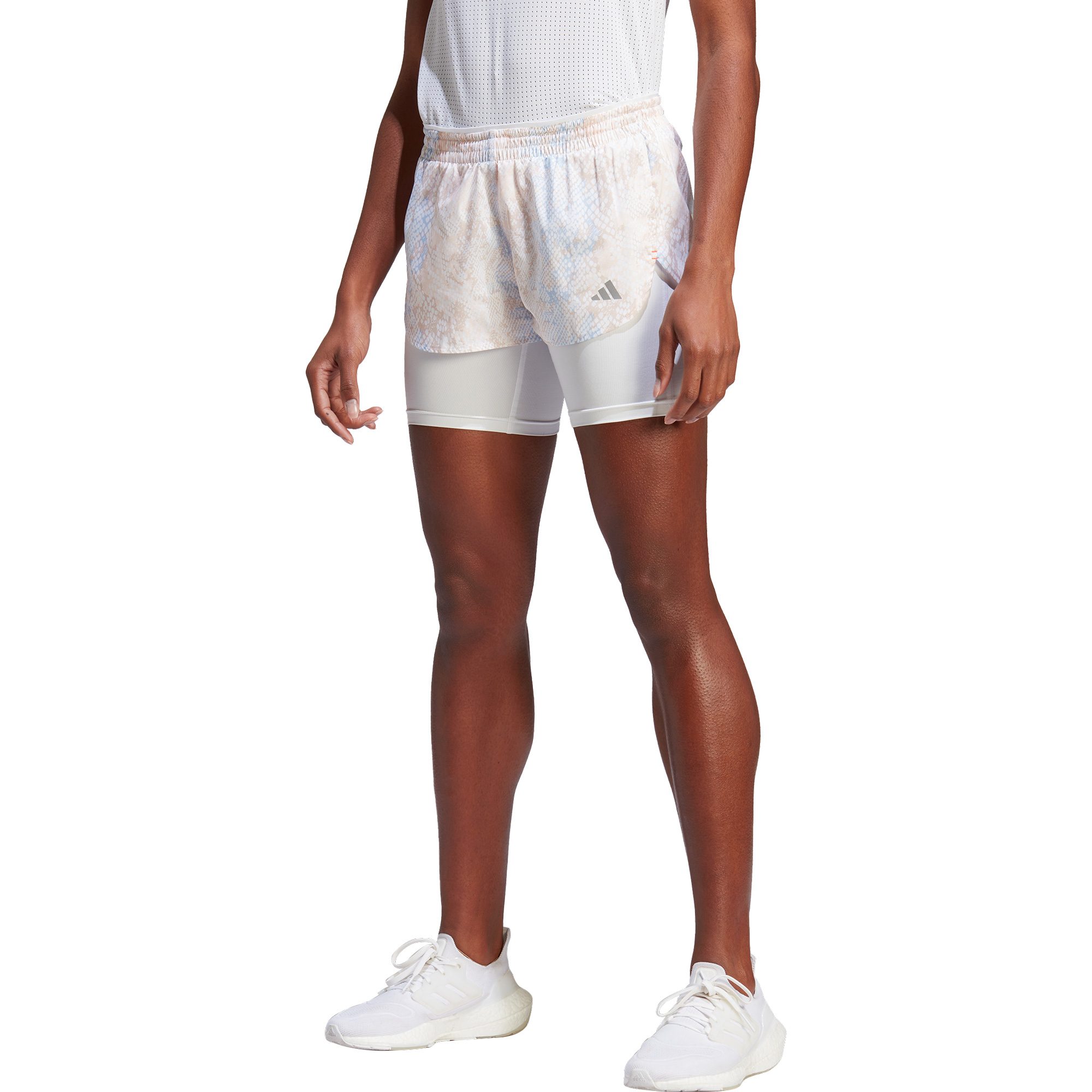 adidas Run Fast 2-in-1 Shorts Damen weiß