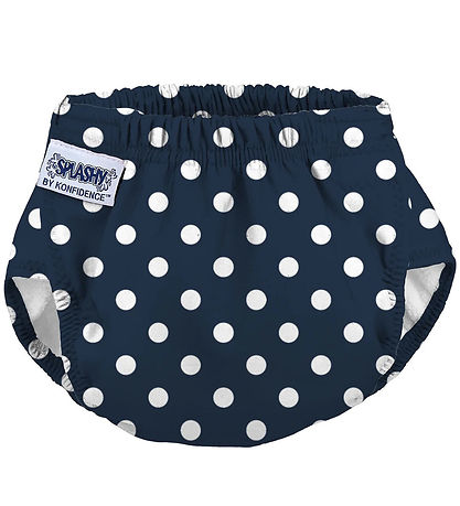 Konfidence Schwimmwindel - E-Flex Splashy - Polka Navy/White Spo