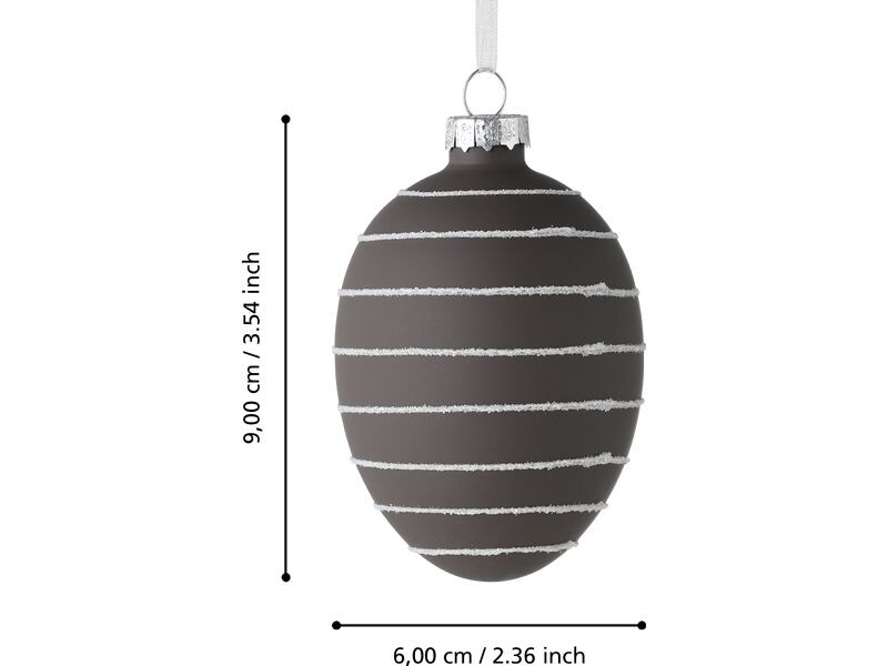 EGLO Aufhänger Fintry 3 Stück, Beige/Crème/Taupe Ostereier zum Aufhängen