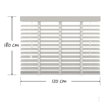KARWEI houten jaloezie 50 mm wit (kleurnr. 944) 120x180 cm (bxh)