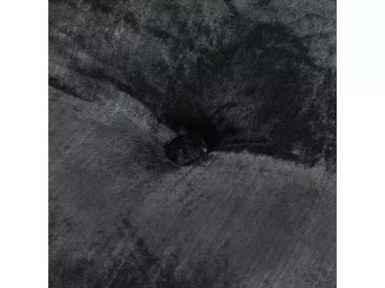 Pouf Rond Velours 40x20 cm Anthracite