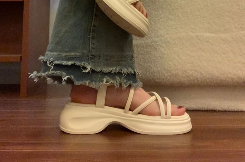 DURAC - Kunstleren plateau sandalen
