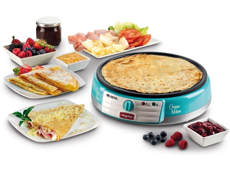 Ariete Crêpe Maker Party Time ARI-202-BL 1000 W, Blau Küchengerät zur Herstellung von Crêpes