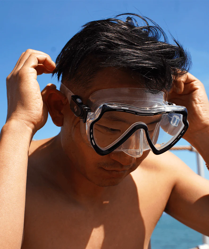 Watery snorkelsæt til voksne (fra 15 år) - Nebula/Breeve - Sort