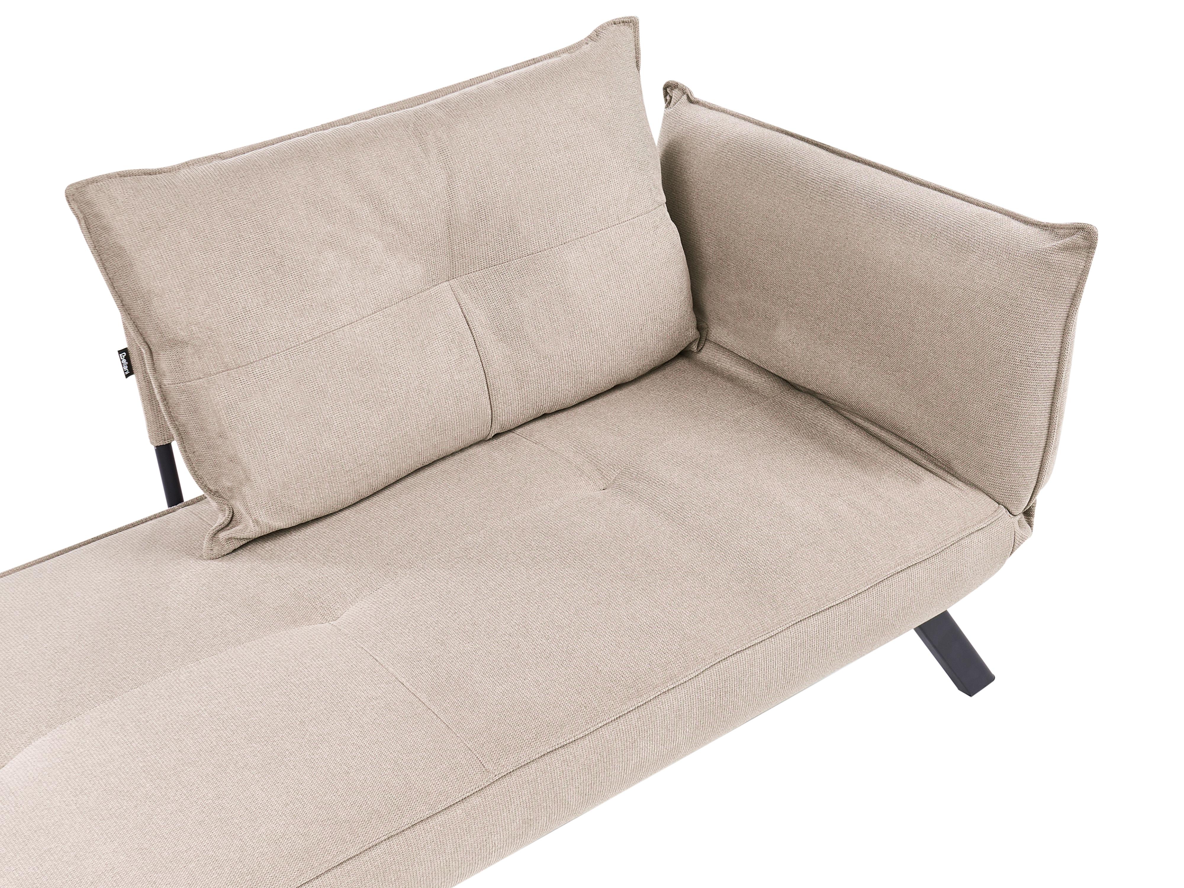 Rechtszijdige chaise longue ROCAMADOUR Stof Taupe