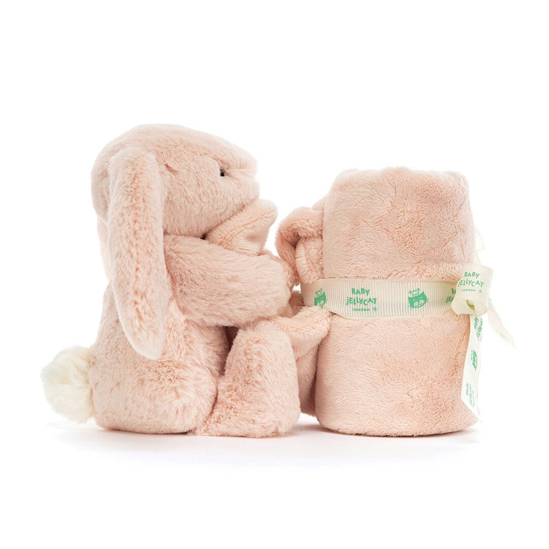 Jellycat knuffeldoek bashful blush konijn - 34 cm