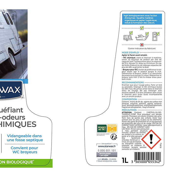 Liquéfiant anti-odeur WC chimique 1L