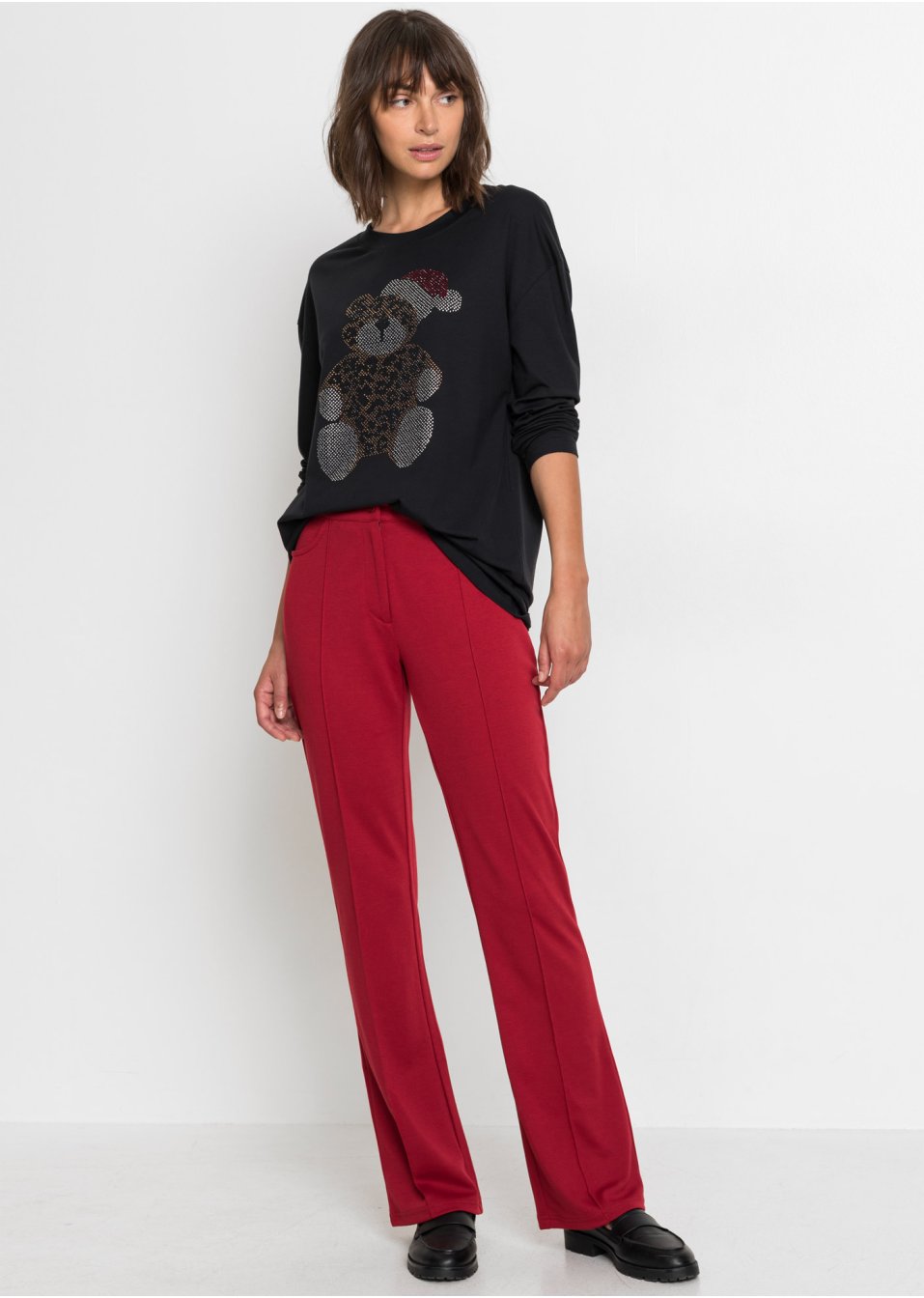 T-shirt de Noël avec motif ourson