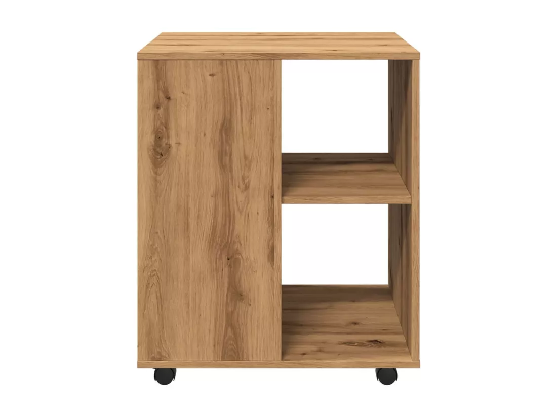Armoire roulante chêne artisanal 60x53x72 cm bois d'ingénierie