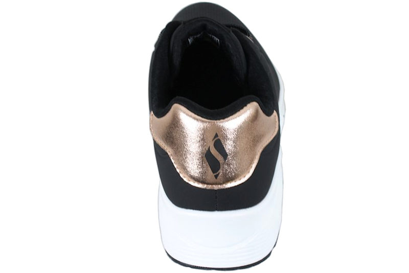 SKECHERS UNO SHIMMER AWAY SNEAKERS I SORT TEKSTIL