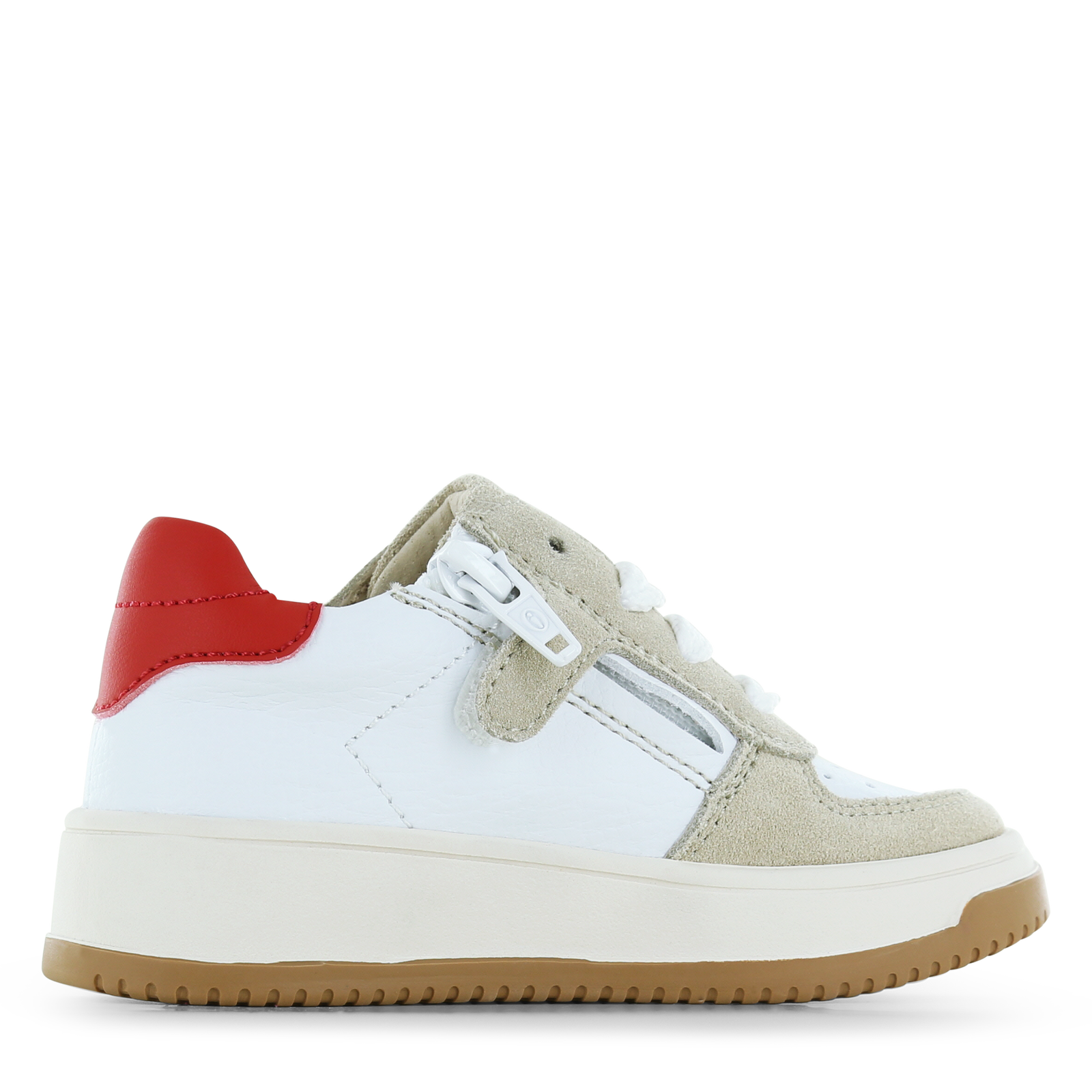 Shoesme wit-rode sneaker Microfiber leer, Suède | Jongens schoenen