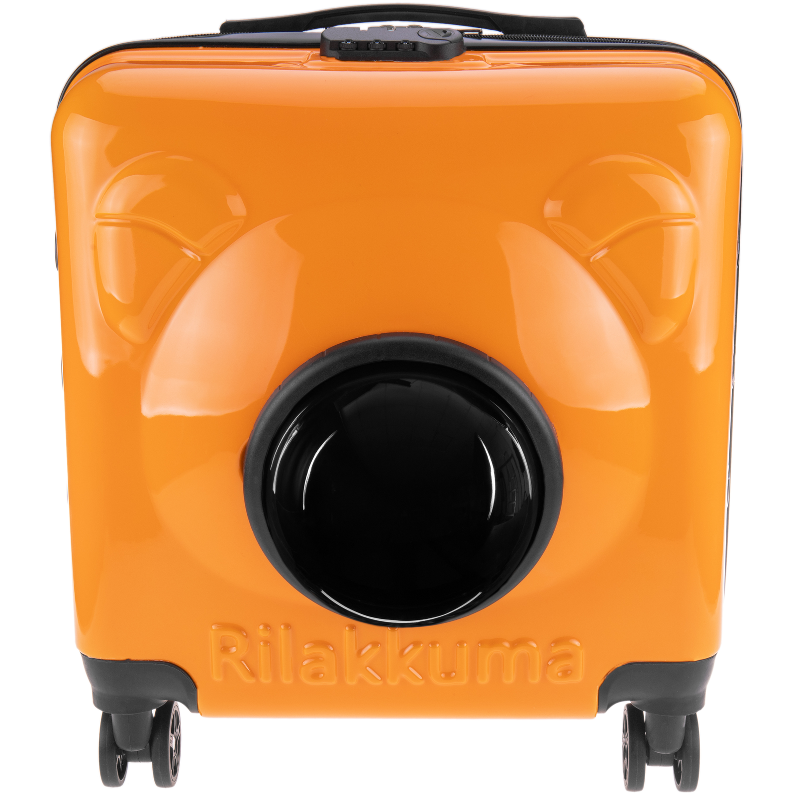 Caixa de transporte para animais de estimação, para cães e gatos, caixa de plástico rígido, laranja.