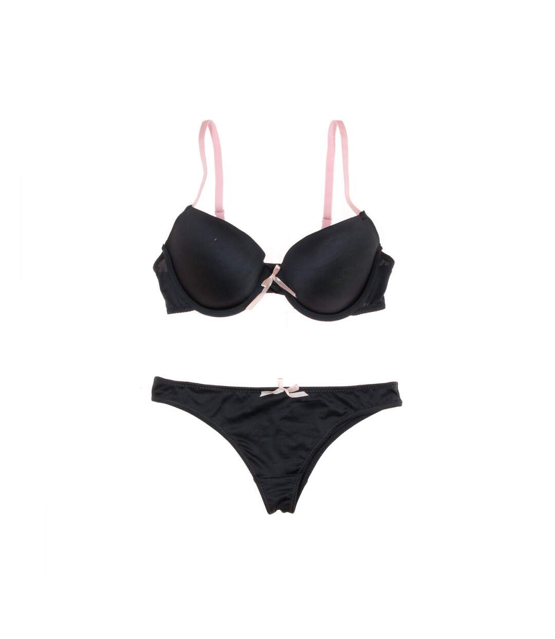 Ensemble Soutien-gorge & Tanga Gris Femme Twinday