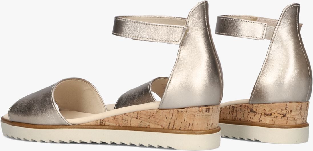 goudkleurig gabor sandalen met hak 780.2