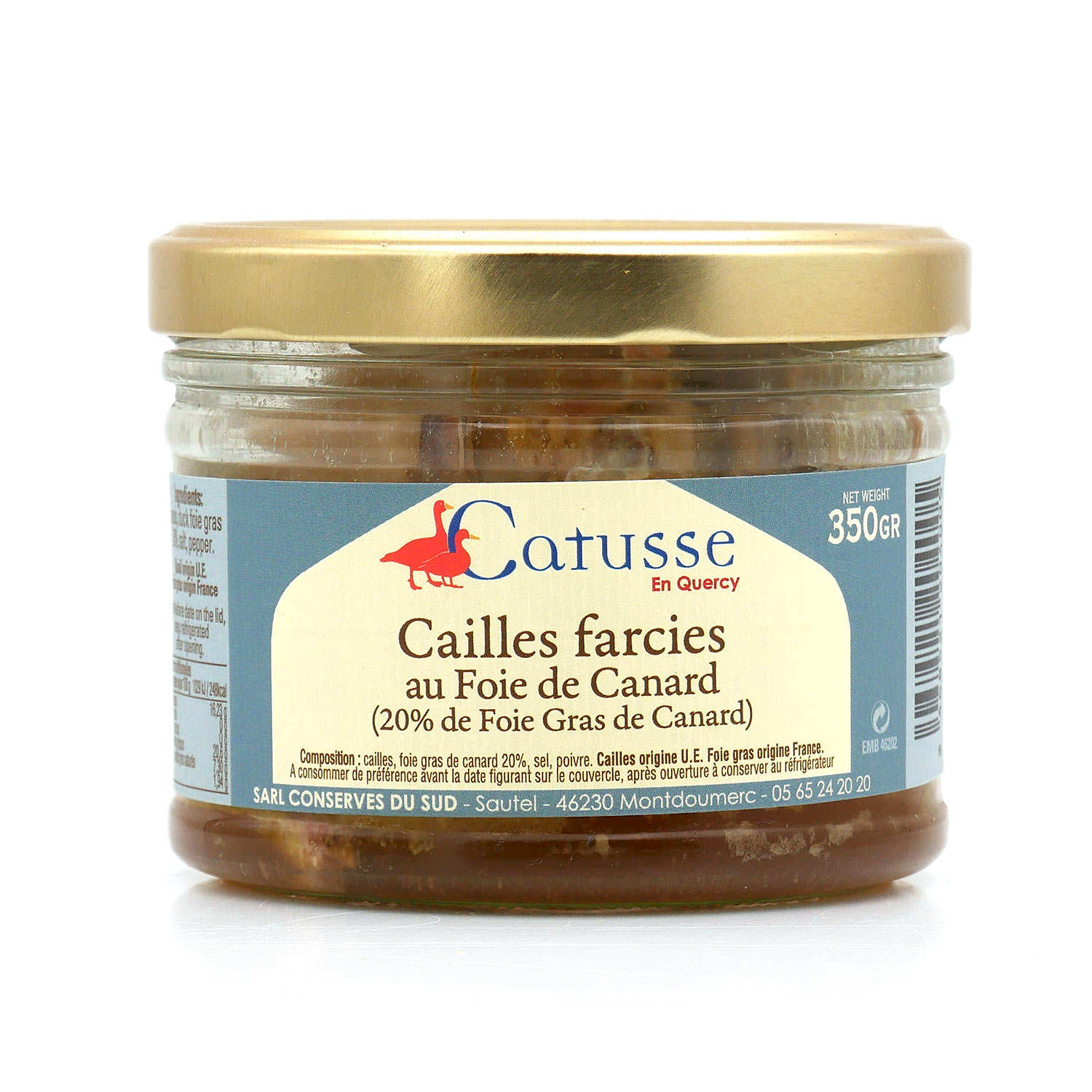 Cailles farcies au foie gras de canard