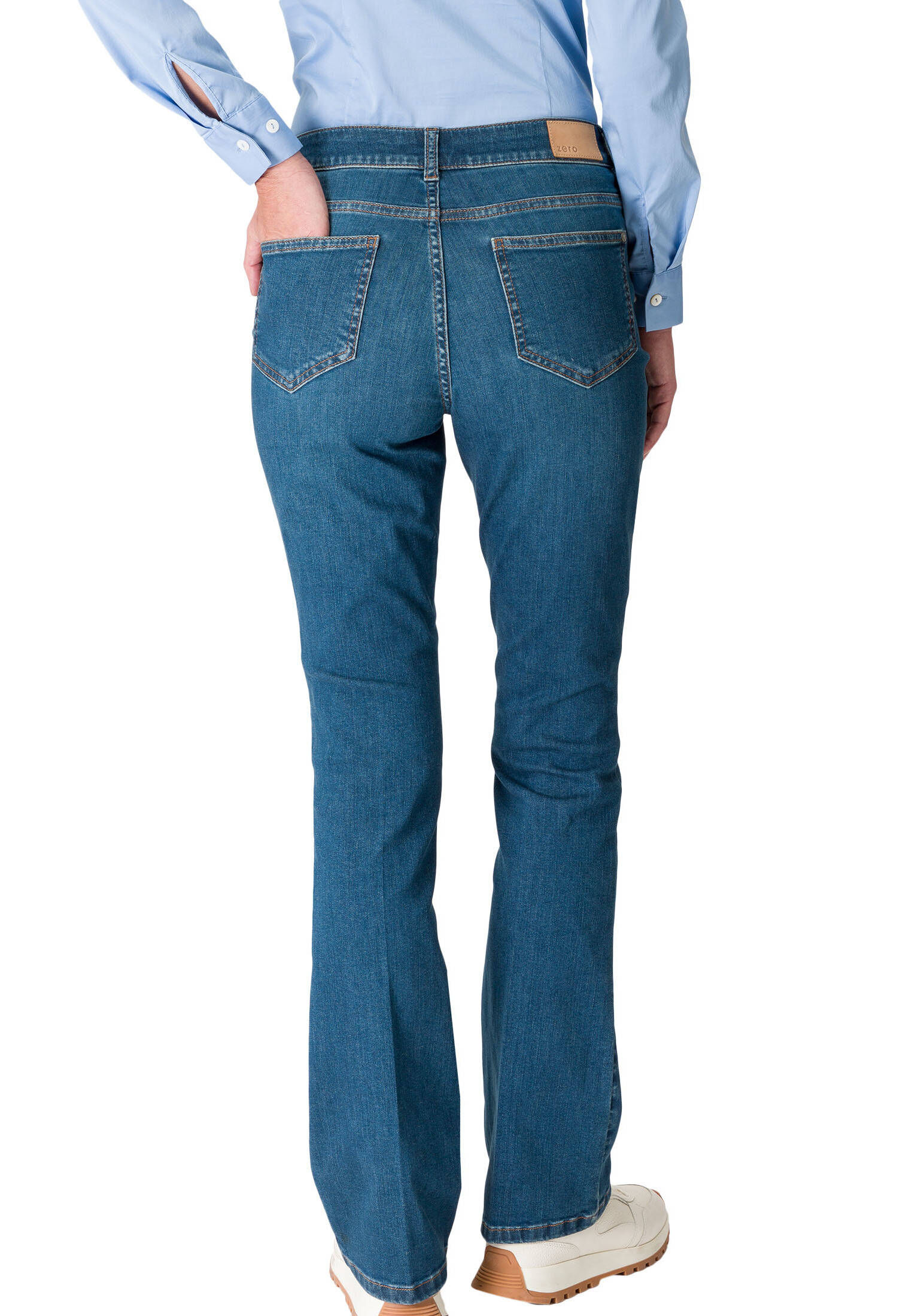 zero| Damen Jeans flared Fit Style Florance 32 Inch