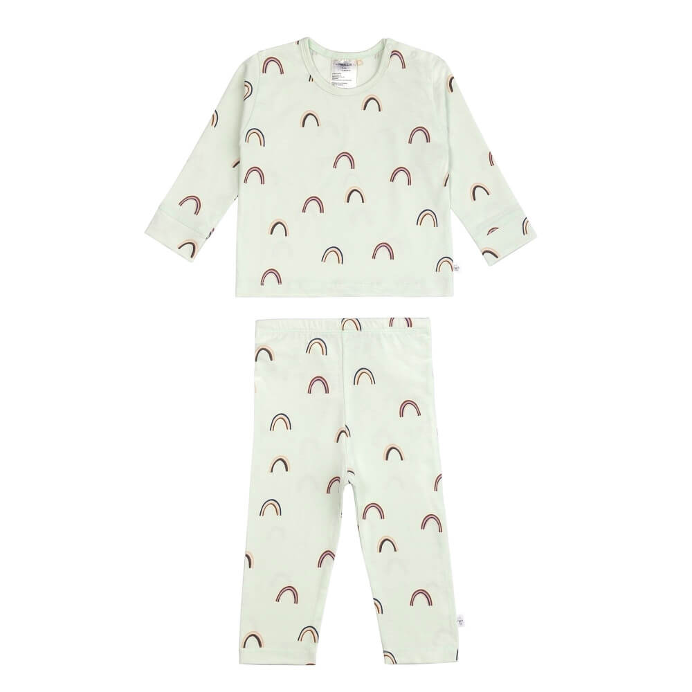 Long Sleeve Set Rainbow mint, 98/104,