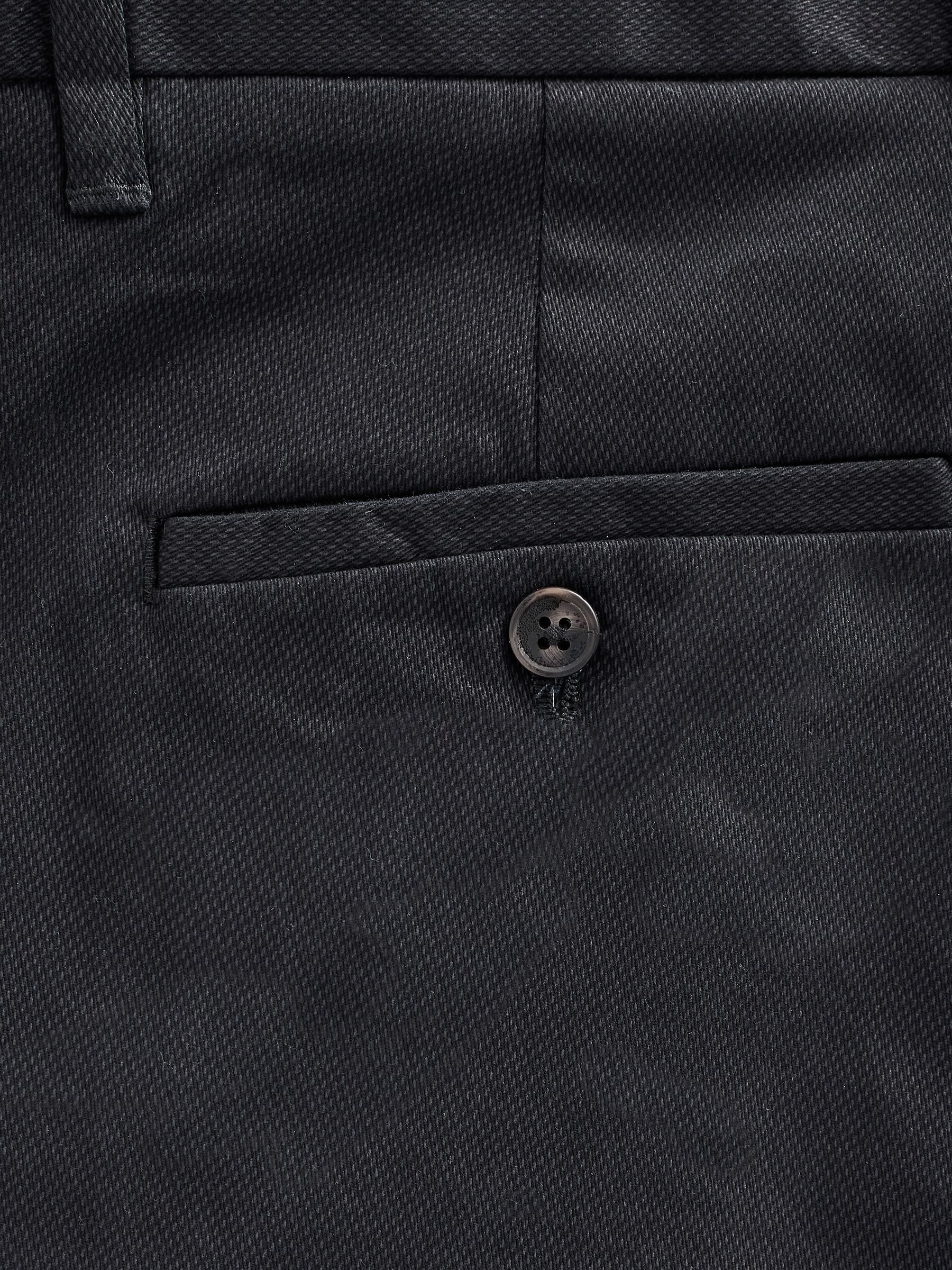 Zwart - Straight fit - Zacht aanvoelende stretch-chino met print