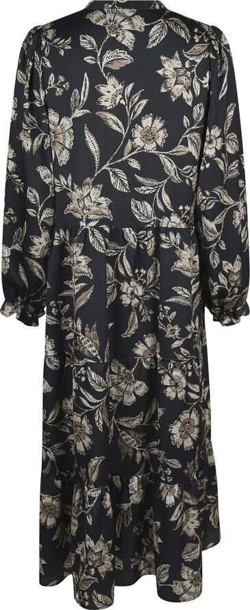Neo Noir Layli Canvas Flower Dress Dark navy