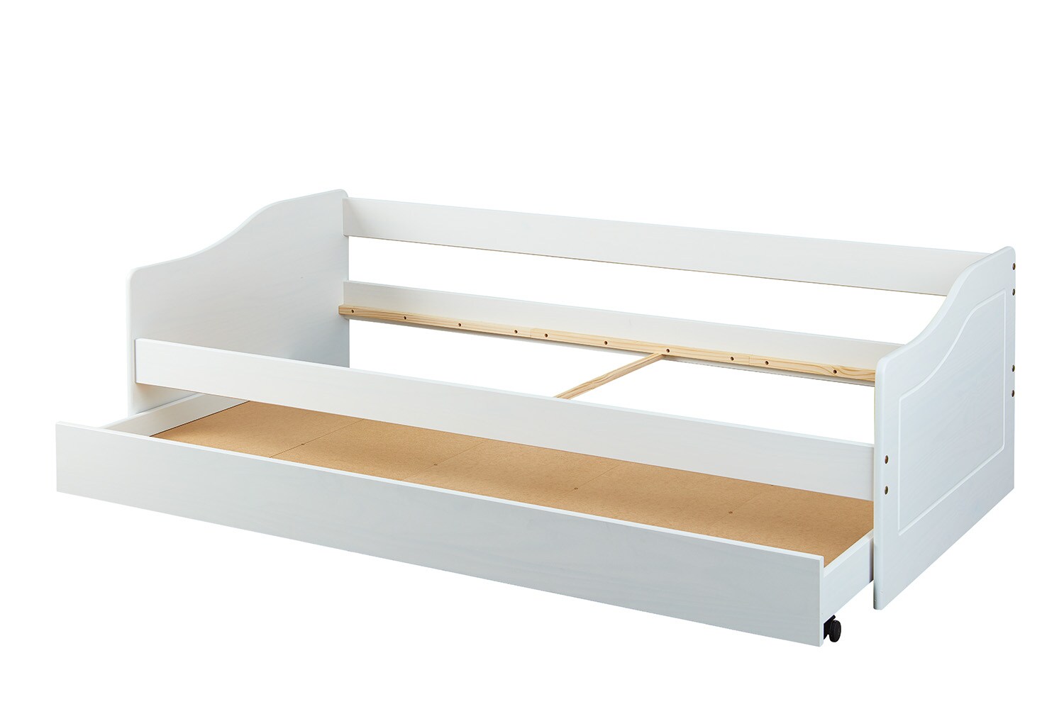 Inter Link Funktionsbett Kinderbett Malte 90x200 cm inkl. Ausziehbett - Weiss