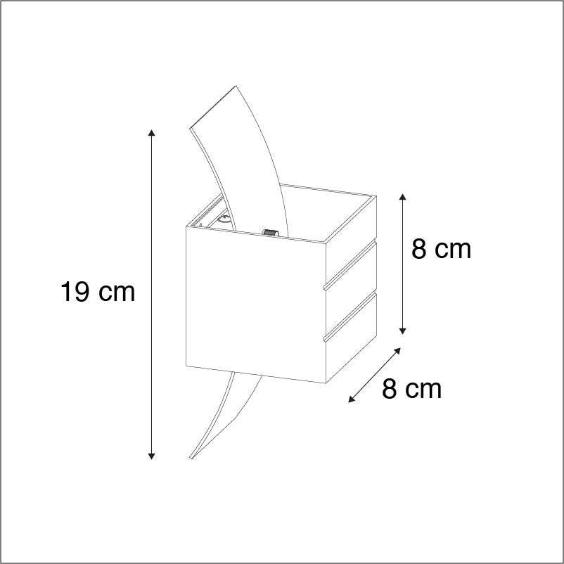 Moderne aluminium wandlamp - Amy