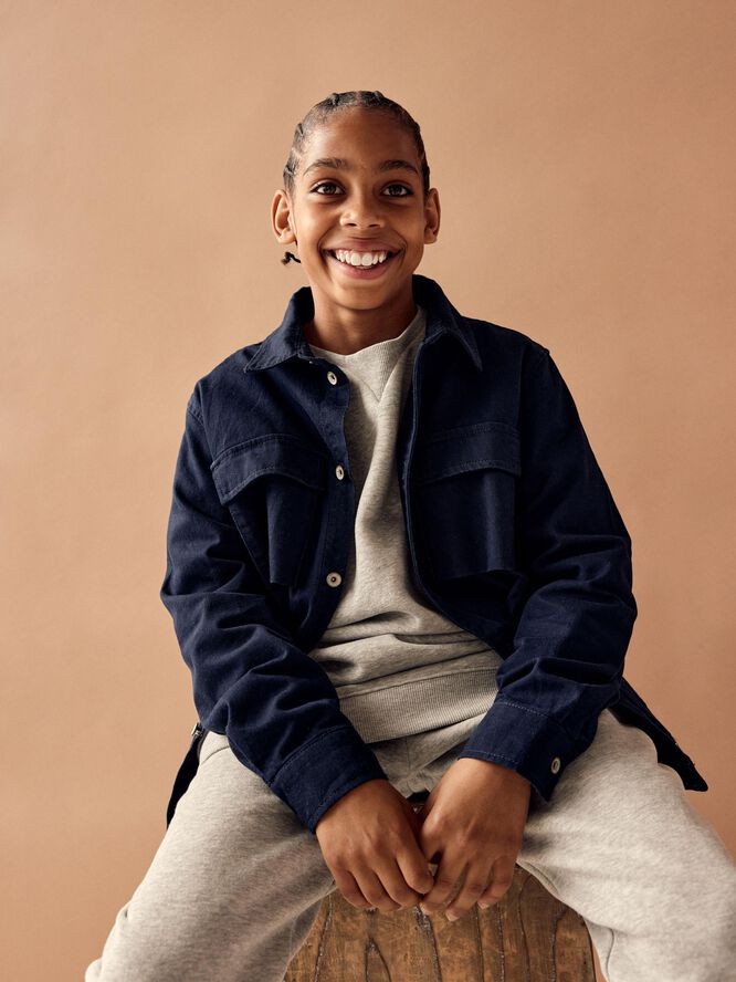 Name It NKMTYPE LS TWI OVERSIZE SHIRT NOOS Blå