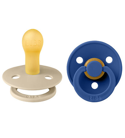 BIBS Colour Schnuller - 2er-Pack - Gr. 2 - Rund - Vanilla/Kornbl