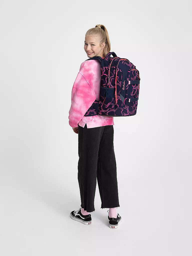 SATCH Schulrucksack Pack - Pink Supreme dunkelblau