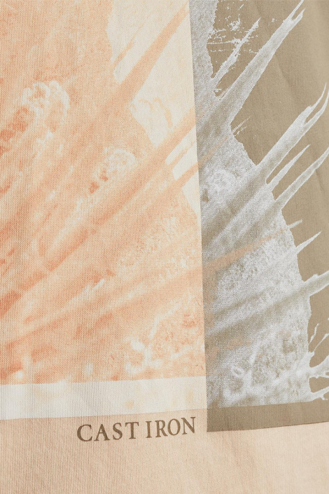 Cast Iron oranje heren t-shirt
