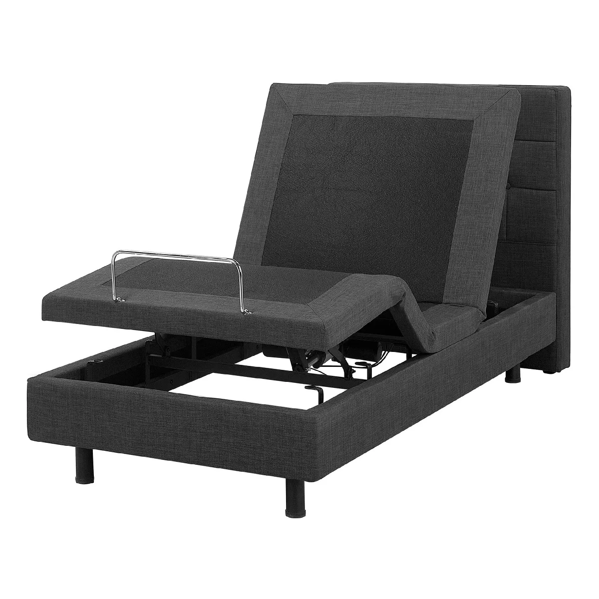BELIANI Lit DUKE 80 x 200 cm - Gris foncé