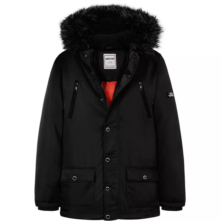 MINOTI Parka mit Kapuze Schwarz
