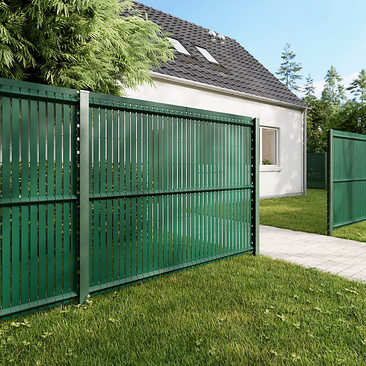 Panneau de clôture grillagée Blooma Louga vert 200 x h.153 cm