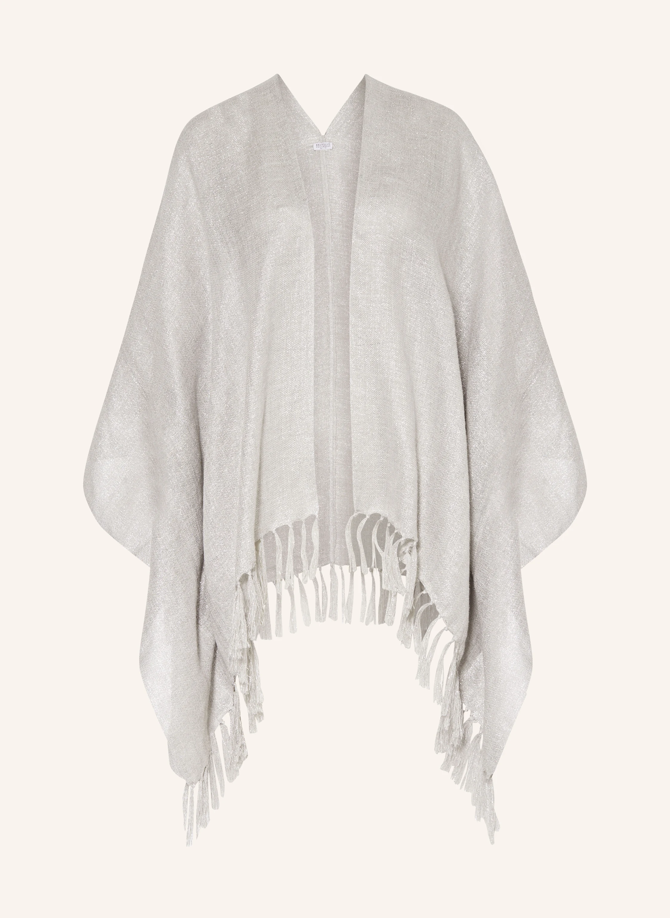 BRUNELLO CUCINELLI Cape APERTO mit Glitzergarn