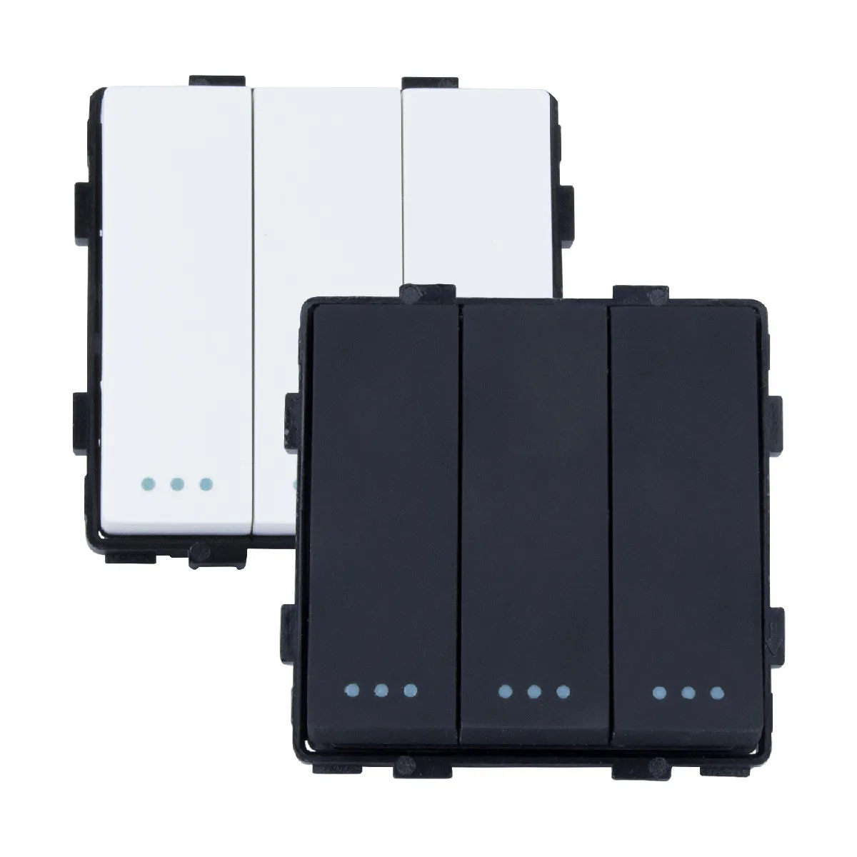 Ledkia Modern Va-et-Vient Triple - Noir