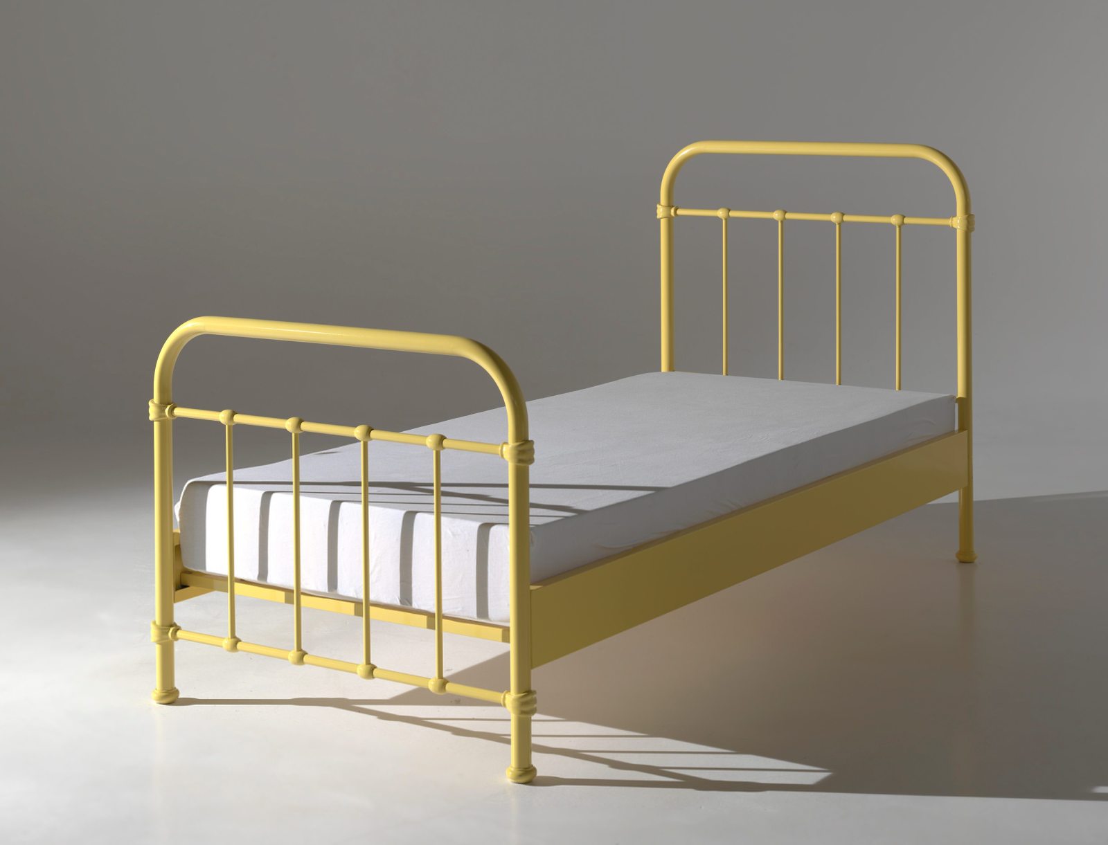 Metallbett NEW YORK - gelb - Metall - 90x20 cm
