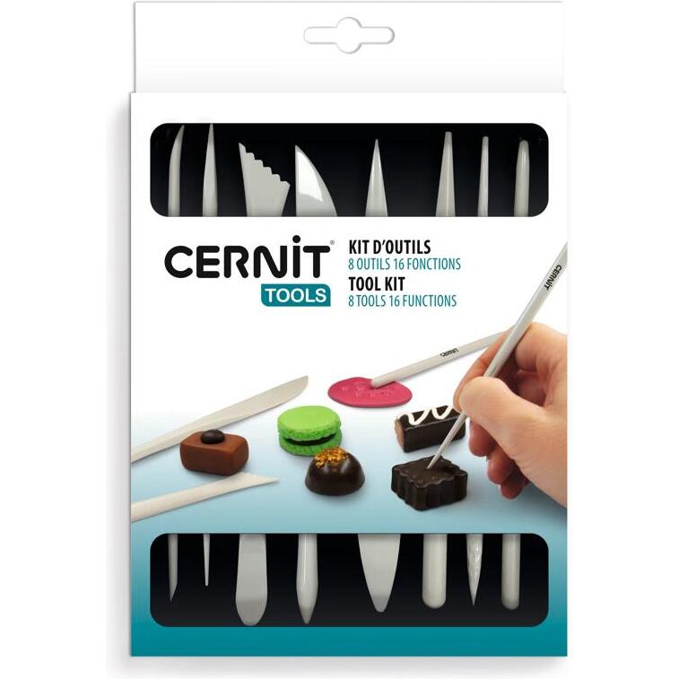 Cernit kit de 8 outils - Blanc