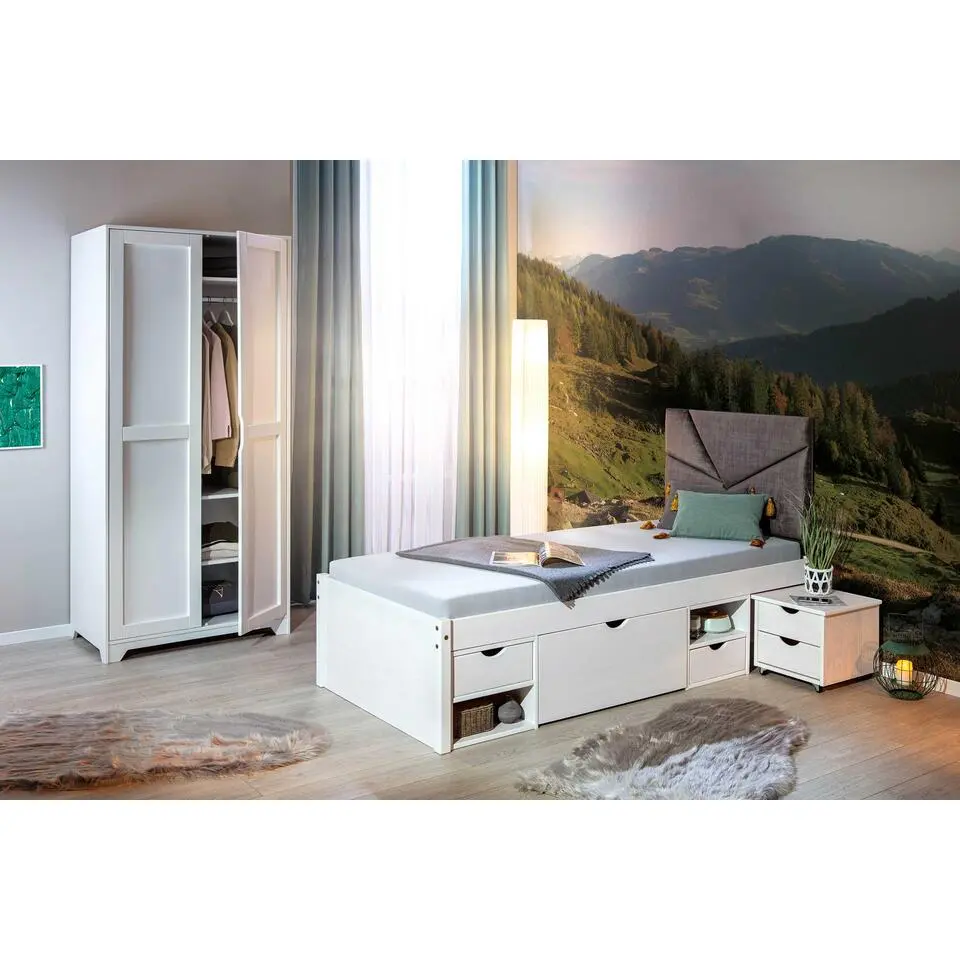 Kajuitbed Xavier 90x200 cm - white wash