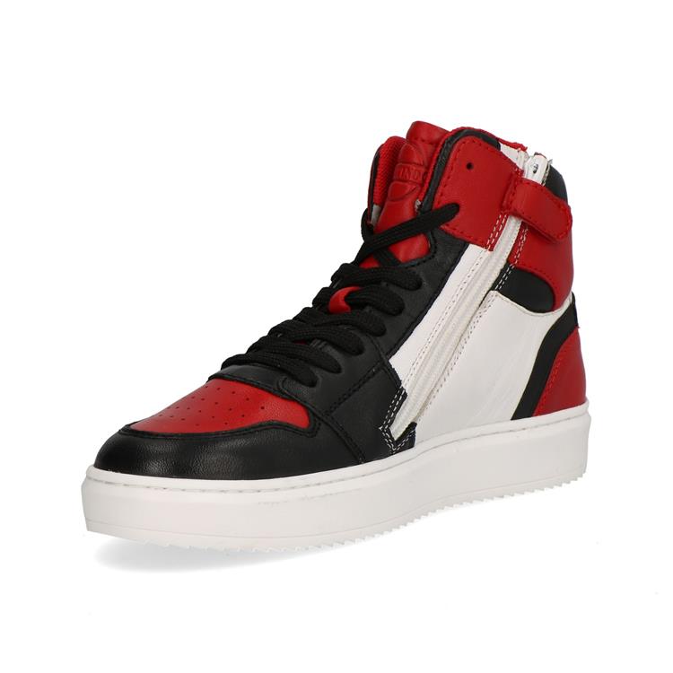 Gattino G1665 Black Leather (Zw/rood/wit)