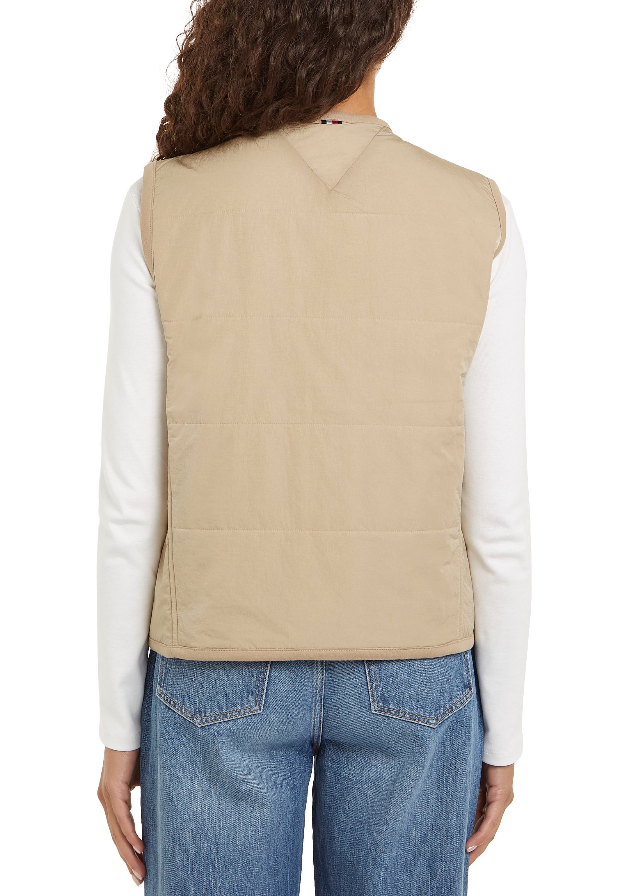 Tommy Hilfiger Steppweste »JERSEY LINED VEST« mit Tommy Jeans Logo-Flag