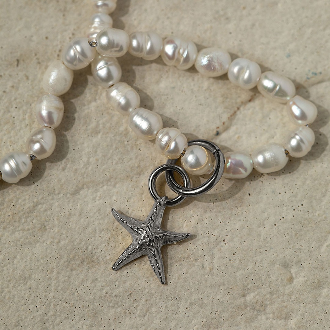 Paul Hewitt Charm Starfish Marinium Ocean Steel Silbrig